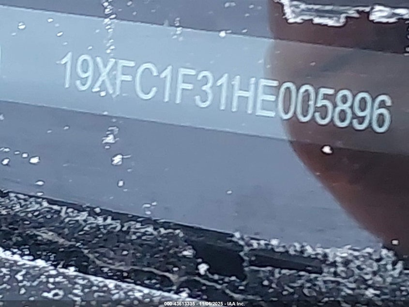 19XFC1F31HE005896 2017 HONDA CIVIC photo no. 9