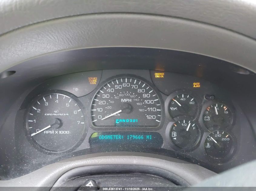 2002 Oldsmobile Bravada VIN: 1GHDT13S522134886 Lot: 43613741