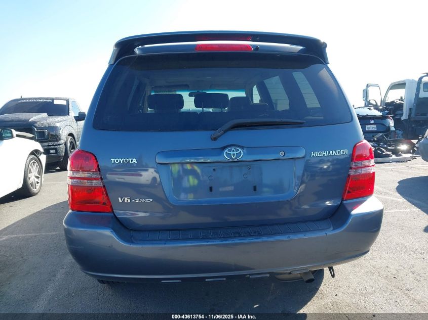 2002 Toyota Highlander Limited V6 VIN: JTEHF21A820059137 Lot: 43613754