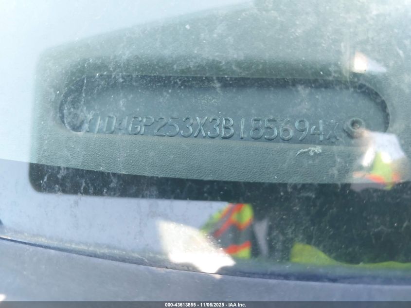 2003 Dodge Caravan Se VIN: 1D4GP253X3B185694 Lot: 43613855