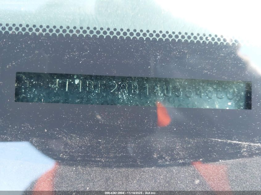 2004 Toyota Avalon Xls VIN: 4T1BF28B14U354080 Lot: 43613904