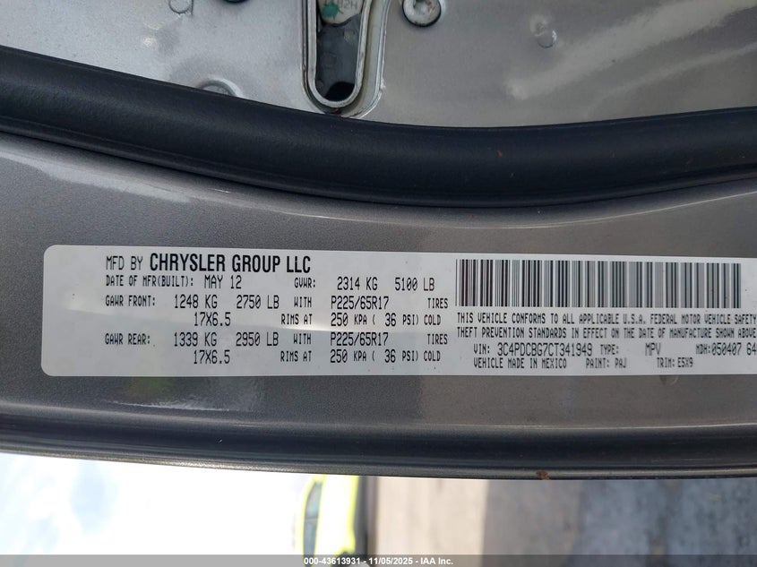 3C4PDCBG7CT341949 2012 DODGE JOURNEY photo no. 9