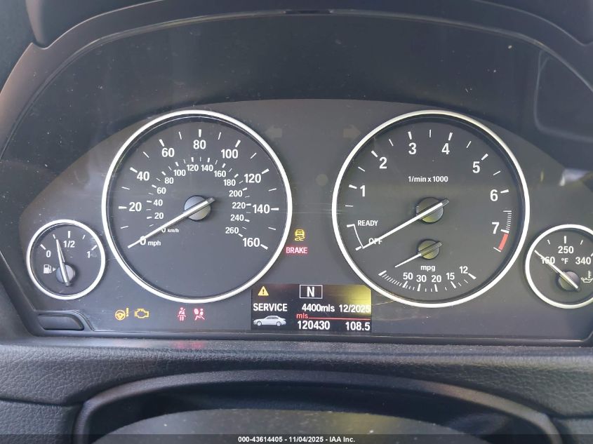 2013 BMW 328I xDrive VIN: WBA3B5C51DF591435 Lot: 43614405