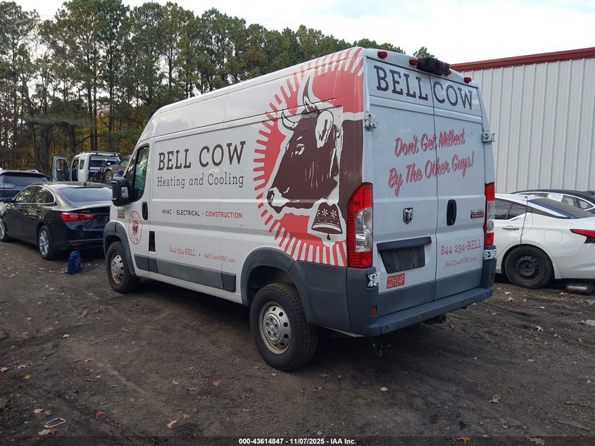 2017 RAM PROMASTER 1500 HIGH ROOF 136 WB - 3C6TRVBG8HE506129