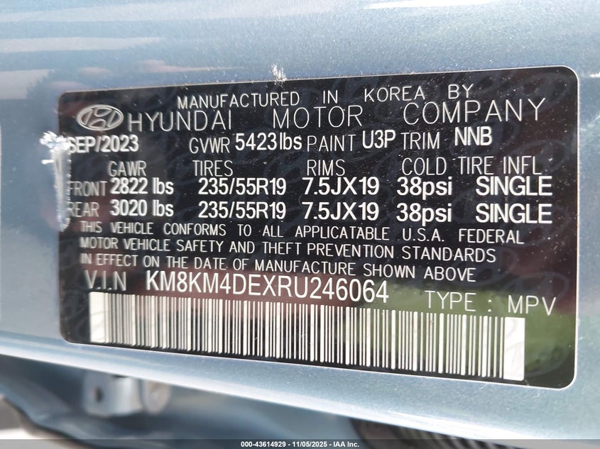 2024 HYUNDAI IONIQ 5 SE - KM8KM4DEXRU246064