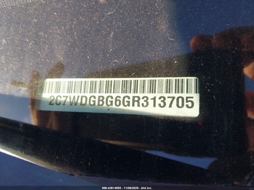 2016 Dodge Grand Caravan Se VIN: 2C7WDGBG6GR313705 Lot: 43614955