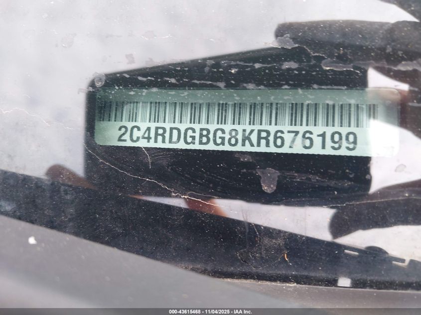 2019 Dodge Grand Caravan Se VIN: 2C4RDGBG8KR676199 Lot: 43615468