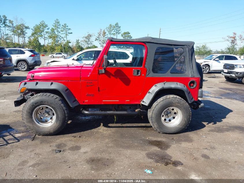 1998 Jeep Wrangler Sport VIN: 1J4FY19S3WP714082 Lot: 43615514