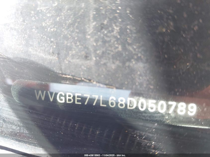 2008 Volkswagen Touareg 2 Vr6 Fsi VIN: WVGBE77L68D050789 Lot: 43615563