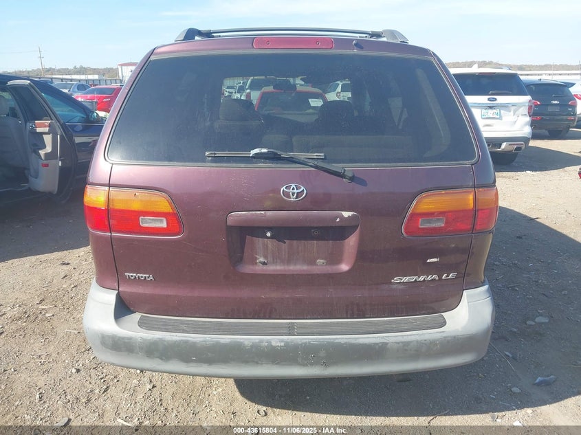 2000 Toyota Sienna Le VIN: 4T3ZF13CXYU190625 Lot: 43615804