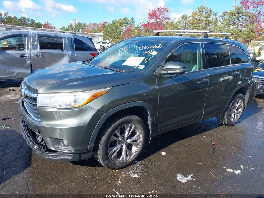 2015 Toyota Highlander Xle V6 VIN: 5TDJKRFH7FS176758 Lot: 43616631