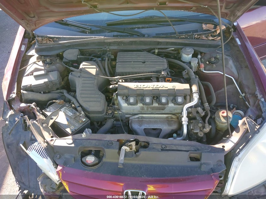 2003 Honda Civic Lx VIN: 2HGES15543H571261 Lot: 43616672