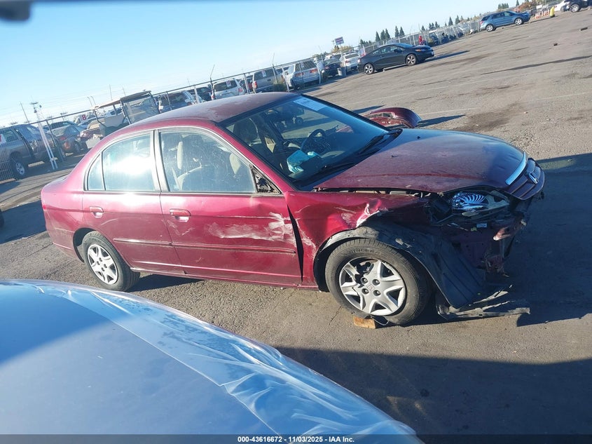 2003 Honda Civic Lx VIN: 2HGES15543H571261 Lot: 43616672