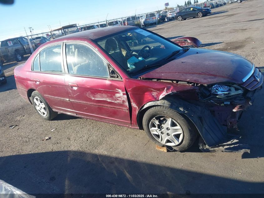 2003 Honda Civic Lx VIN: 2HGES15543H571261 Lot: 43616672