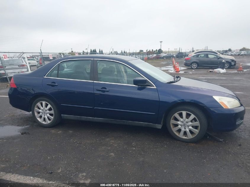 2007 Honda Accord 3.0 Se VIN: 1HGCM664X7A070691 Lot: 43616775