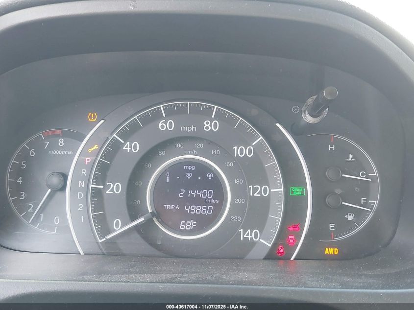 2014 Honda Cr-V Ex-L VIN: 5J6RM4H71EL014378 Lot: 43617004