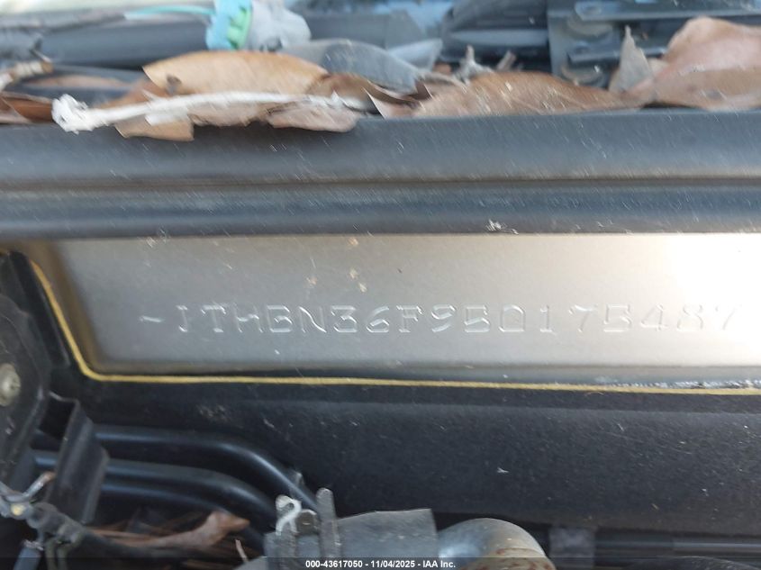 2005 Lexus Ls 430 VIN: JTHBN36F950175487 Lot: 43617050