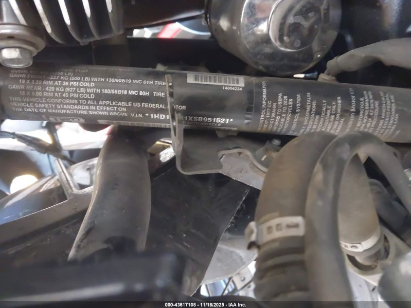 2025 Harley-Davidson Fltrxse VIN: 1HD1TC61XSB951521 Lot: 43617108