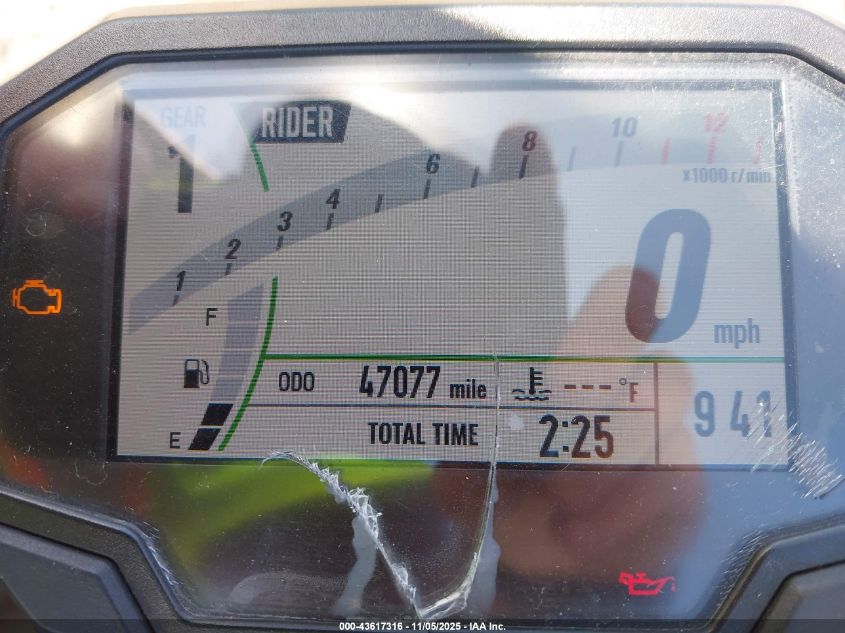 2020 Kawasaki Zr900 F VIN: ML5ZRDF1XLDA38916 Lot: 43617316