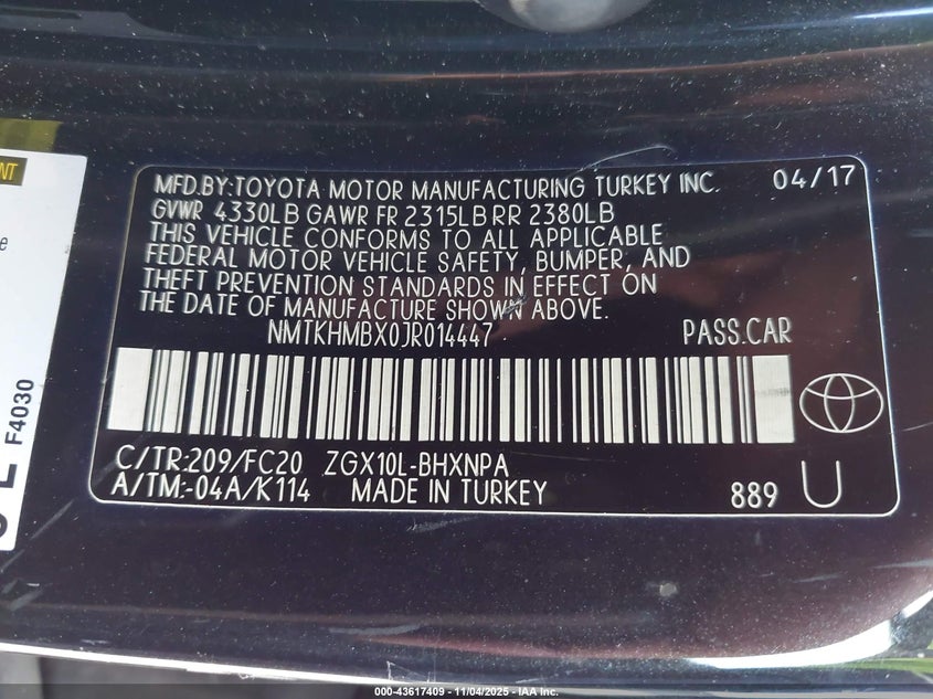 2018 TOYOTA C-HR XLE NMTKHMBX0JR014447