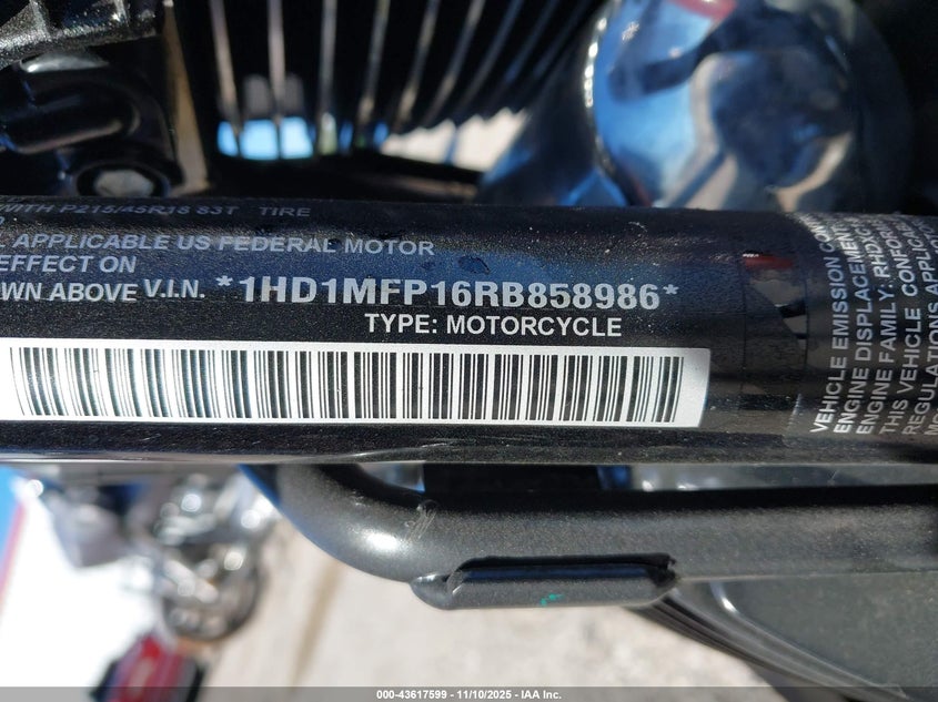 2024 Harley-Davidson Fltrt VIN: 1HD1MFP16RB858986 Lot: 43617599