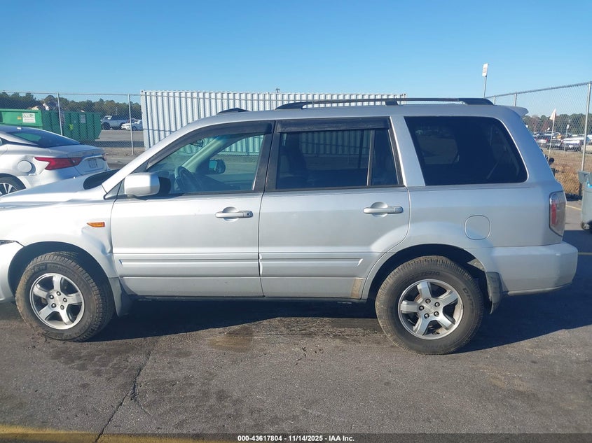 2007 Honda Pilot Ex-L VIN: 5FNYF18627B012498 Lot: 43617804