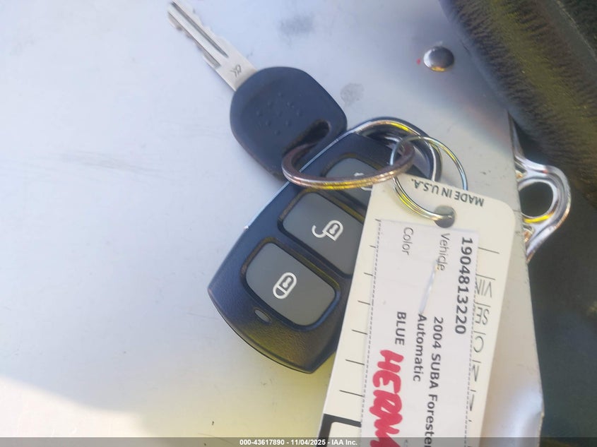 2004 Subaru Forester 2.5X VIN: JF1SG63634H730280 Lot: 43617890