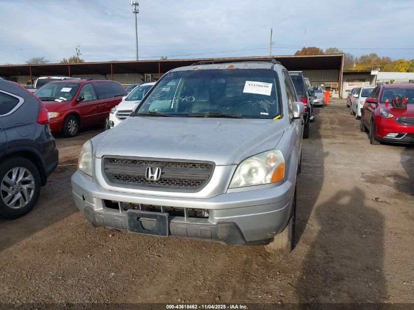 2005 Honda Pilot Ex-L VIN: 5FNYF18675B019282 Lot: 43618462