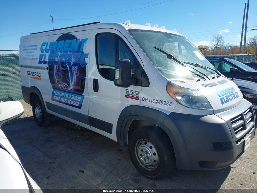 2017 RAM PROMASTER 1500 LOW ROOF 136 WB - 3C6TRVAG0HE547629