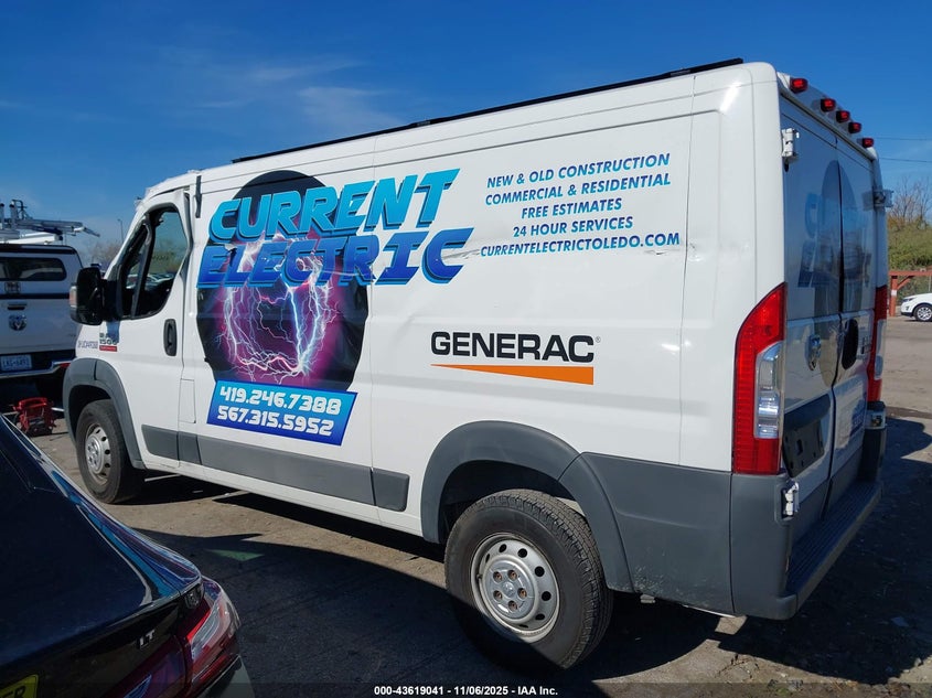 2017 RAM PROMASTER 1500 LOW ROOF 136 WB - 3C6TRVAG0HE547629