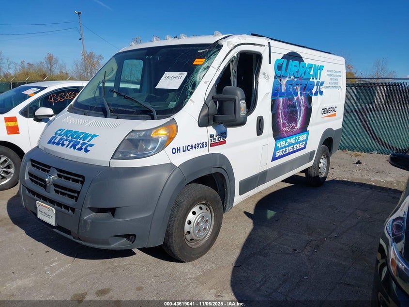 2017 RAM PROMASTER 1500 LOW ROOF 136 WB - 3C6TRVAG0HE547629