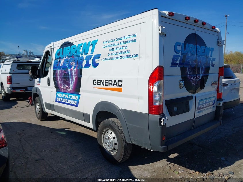 2017 RAM PROMASTER 1500 LOW ROOF 136 WB - 3C6TRVAG0HE547629