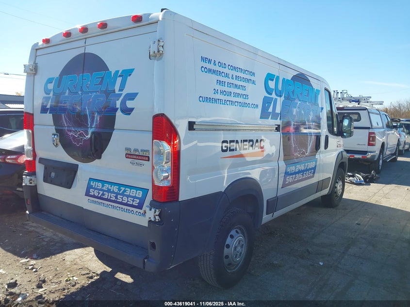 2017 RAM PROMASTER 1500 LOW ROOF 136 WB - 3C6TRVAG0HE547629