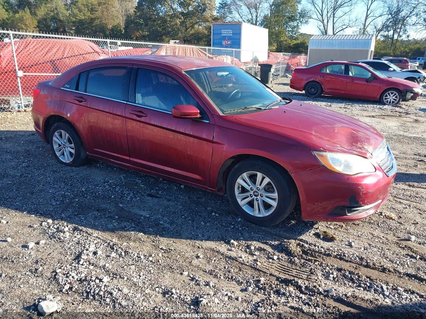 2014 Chrysler 200 Lx red sedan gasoline 1C3CCBAB7EN214028 photo #1