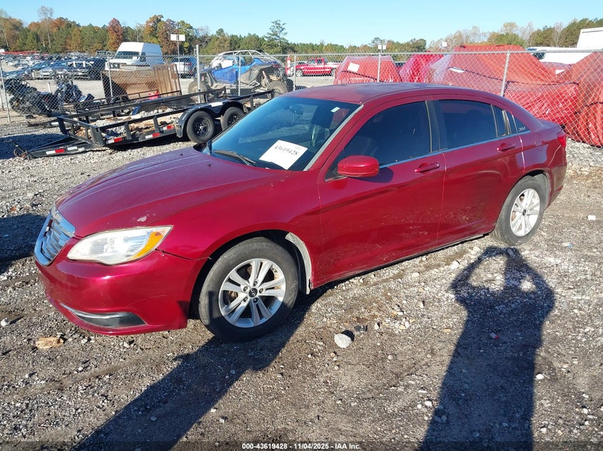 2014 Chrysler 200 Lx red sedan gasoline 1C3CCBAB7EN214028 photo #3