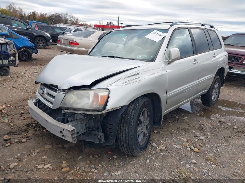 2007 Toyota Highlander V6 VIN: JTEGP21A870138436 Lot: 43619663