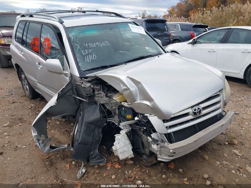 2007 Toyota Highlander V6 VIN: JTEGP21A870138436 Lot: 43619663