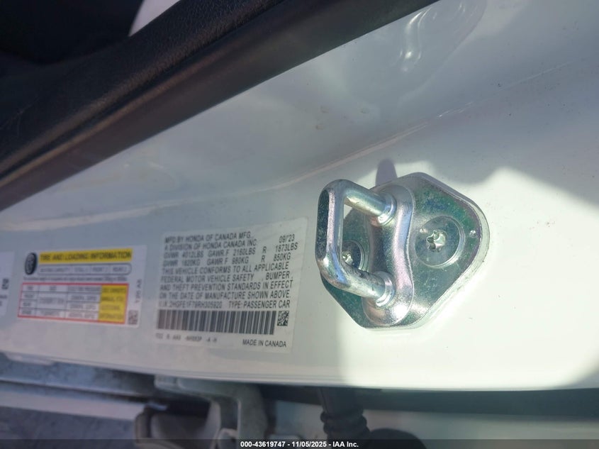 2024 HONDA CIVIC EX 2HGFE1F79RH305920