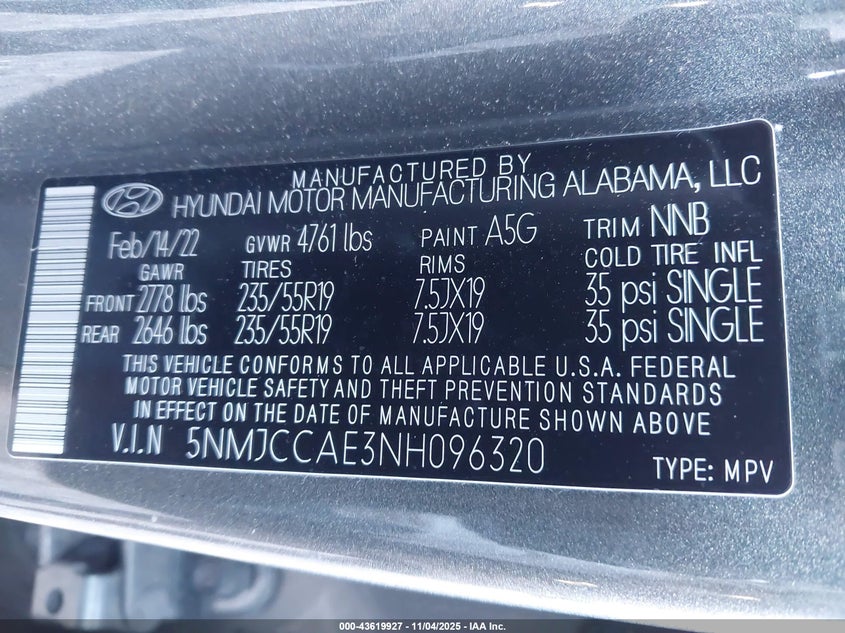 2022 HYUNDAI TUCSON SEL - 5NMJCCAE3NH096320