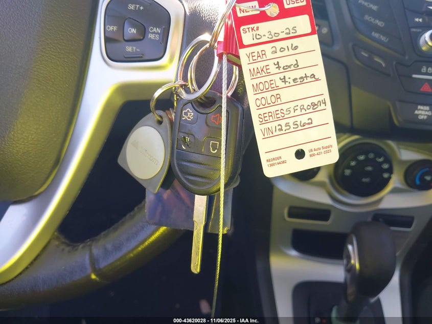2016 Ford Fiesta Se VIN: 3FADP4BJ8GM125562 Lot: 43620028