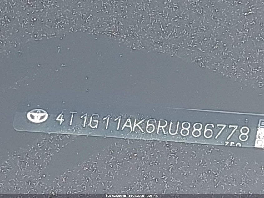 2024 TOYOTA CAMRY SE 4T1G11AK6RU886778