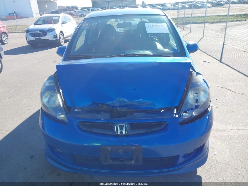 2007 Honda Fit Sport VIN: JHMGD37607S042681 Lot: 43620320