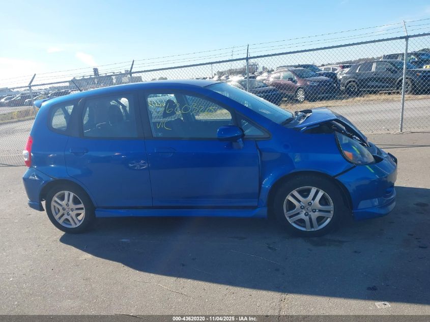 2007 Honda Fit Sport VIN: JHMGD37607S042681 Lot: 43620320