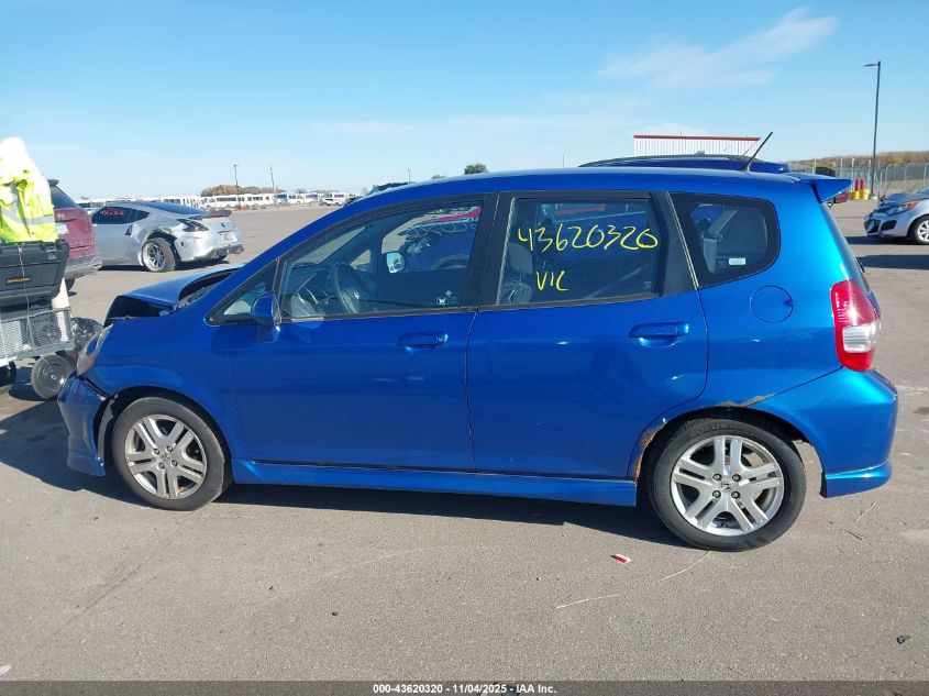 2007 Honda Fit Sport VIN: JHMGD37607S042681 Lot: 43620320