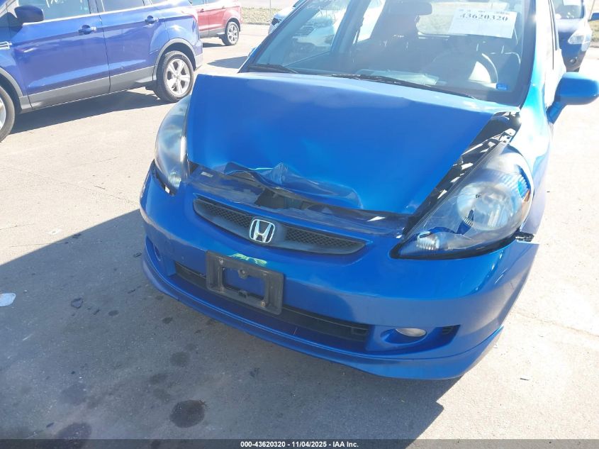2007 Honda Fit Sport VIN: JHMGD37607S042681 Lot: 43620320