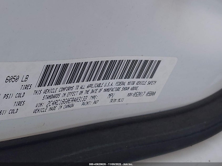 2014 Chrysler Town & Country Touring VIN: 2C4RC1BG0ER403133 Lot: 43620626