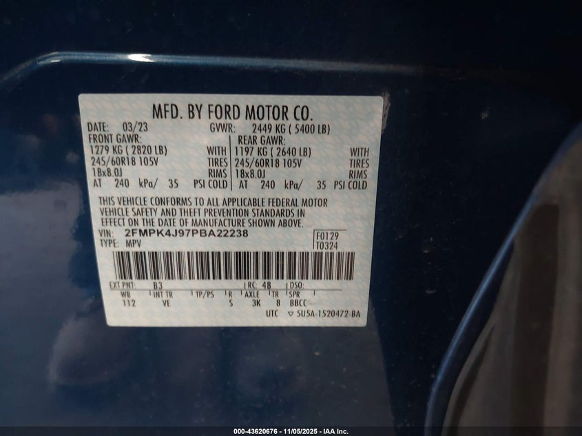 2023 FORD EDGE SEL - 2FMPK4J97PBA22238