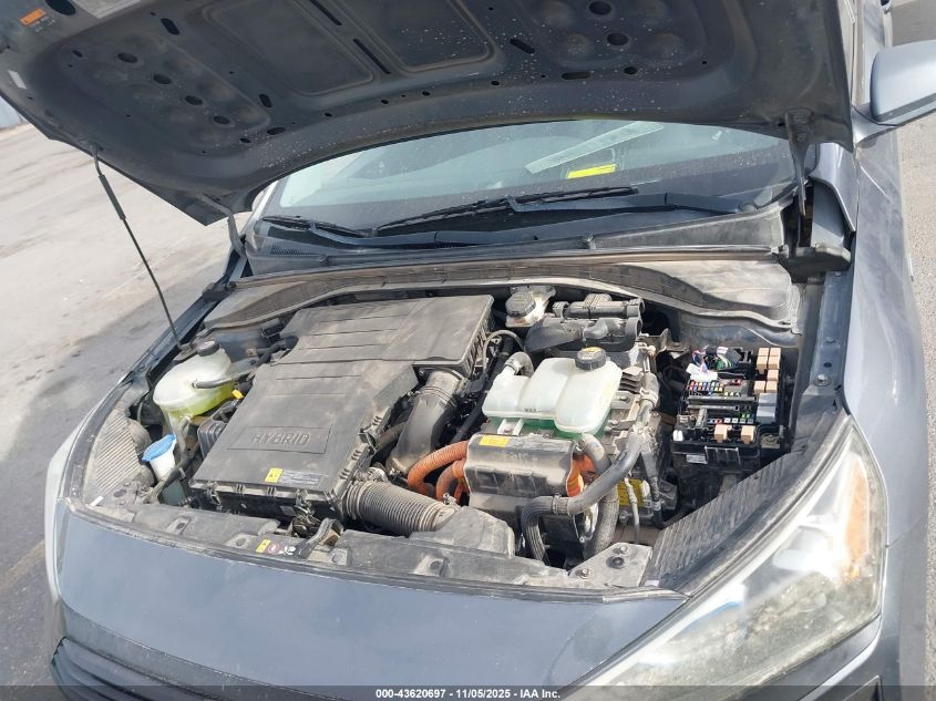 2017 Hyundai Ioniq Hybrid Blue VIN: KMHC65LC3HU043522 Lot: 43620697