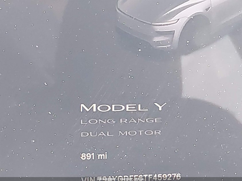 2026 Tesla Model Y Long Range Dual Motor All-Wheel Drive/Long Range Launch Series VIN: 7SAYGDEE6TF459276 Lot: 43620882