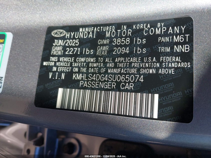 2025 HYUNDAI ELANTRA SEL CONVENIENCE KMHLS4DG4SU065074